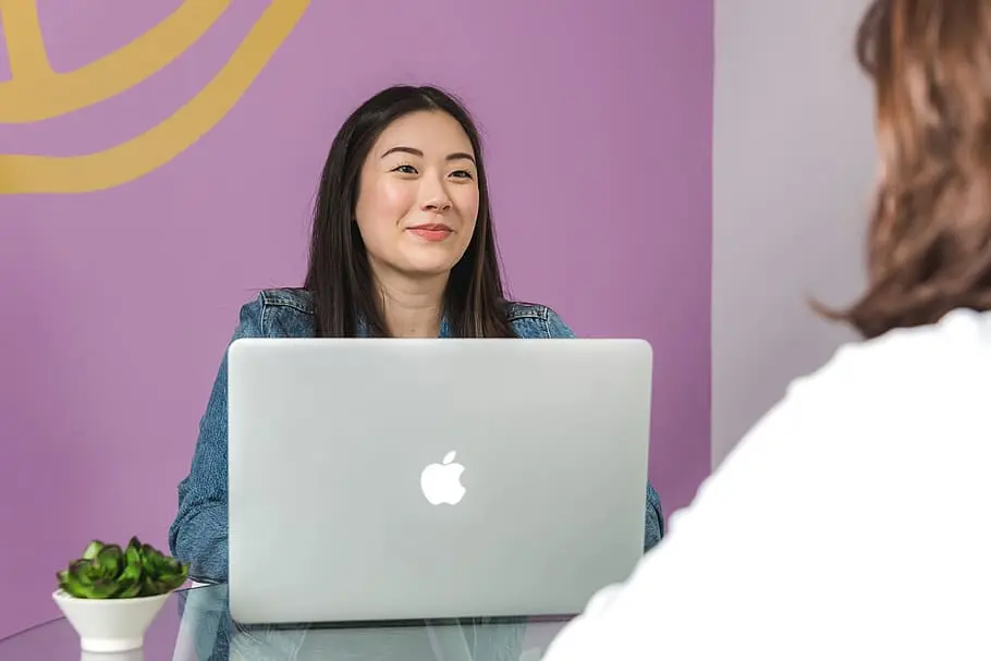 An image consultant with a client